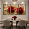 060078DC-5948-4D3B-9E6A-7C76AEA9B5CD Ensemble de 3 Cadres Décoratifs en Cristal Porcelaine – 45x60 cm – Cadre Noir