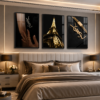 10D7EAF0-6EE4-4466-B4D7-078C5152BEF6 Ensemble de 3 Cadres Décoratifs Luxe Noir et Doré – 50 x 70 cm