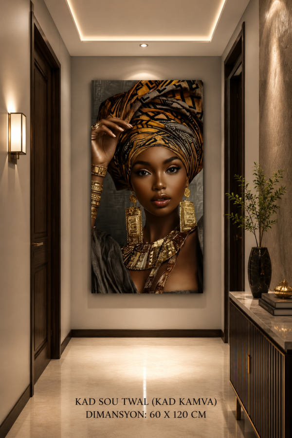 Élégance Africaine – Cadre sur Toile (canva) 60 x 120 cm