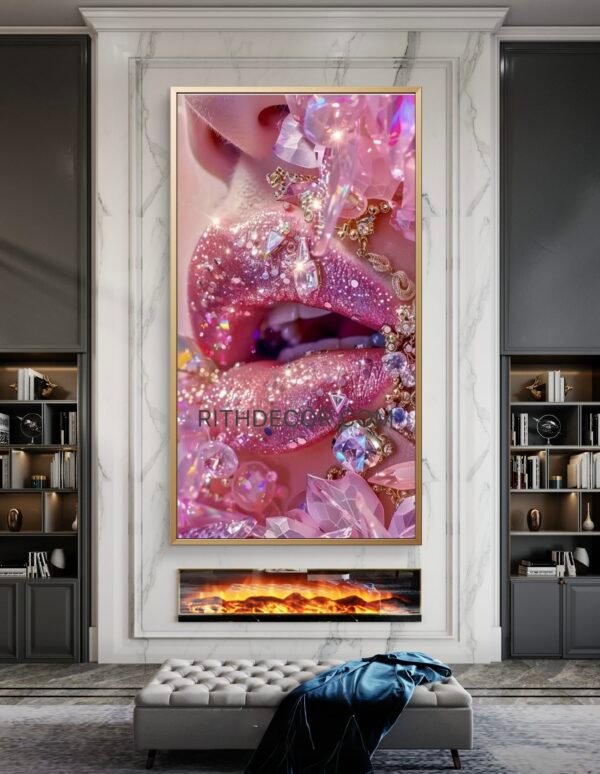 1768621675885 Cadre Rose Très Élégant en Cristal et Porcelaine