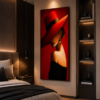2C148C9C-4224-4B67-BD70-8BFC9DAA84C4 Tableau Décoratif Femme au Chapeau Rouge – Art Mural Moderne sur Toile 60 x 120 cm