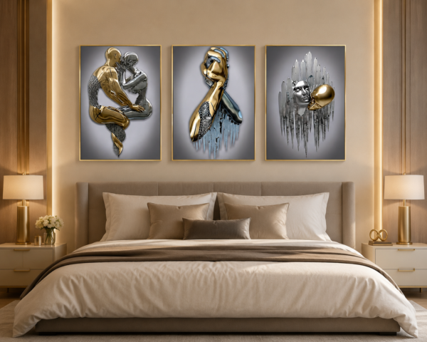 Cadre Décoratif Cristal Porcelaine Effet Diamant – Art Mural Moderne 50 x 70 cm
