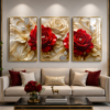4113A360-468F-472C-9851-BB8208F0774F Ensemble de 3 Cadres Décoratifs en Cristal Porcelaine – 45x60 cm – Cadre Noir