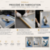 Ensemble de 3 Cadres Décoratifs Abstraits en Cristal Porcelaine Effet Diamant – 50 x 70 cm