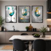 4EFCB0A3-B43A-43C2-9F59-FDE07AEEEA16 Ensemble de 3 Cadres Décoratifs Cristal Porcelaine Diamant 50 x 70 cm – Cadre Doré ou Noir