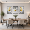 3 pieces art mural cadre décoration en Cristal porcelaine en diamant 50x70 cm
