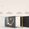 Cadre Décoratif Cristal Porcelaine Diamant – Ensemble 3 Pièces 50x70 cm | Cadre Doré ou Noir