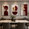 Ensemble de 3 Cadres Décoratifs Abstraits – Cristal Porcelaine Effet Diamant 50 x 70 cm