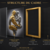 Cadre Décoratif Cristal Porcelaine Effet Diamant – Art Mural Moderne 50 x 70 cm