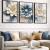 882F3362-04D2-4A73-89A3-F53AA57A5098 Ensemble de 3 Pièces d'Art Mural en Cristal et Porcelaine