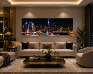 9DD36826-FCB2-433F-B335-CE954F469EC1 Cadre Décoratif Panorama Urbain – Cristal Porcelaine Effet Diamant – 60 x 120 cm
