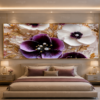 Cadre Décoratif Floral Cristal Porcelaine Diamant – 60 x 120 cm