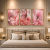 Papillons Roses & Fleurs Élégantes – Ensemble de 3 Cadres Décoratifs