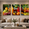 AEA8D8D3-5A07-47BA-877A-A8C5BA6012F0 Ensemble de 3 Cadres Décoratifs Cuisine & Salle à Manger – Cristal Porcelaine 50 x 70 cm
