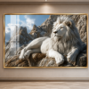 LionRoyal – Tableau Décoratif en Cristal Porcelaine