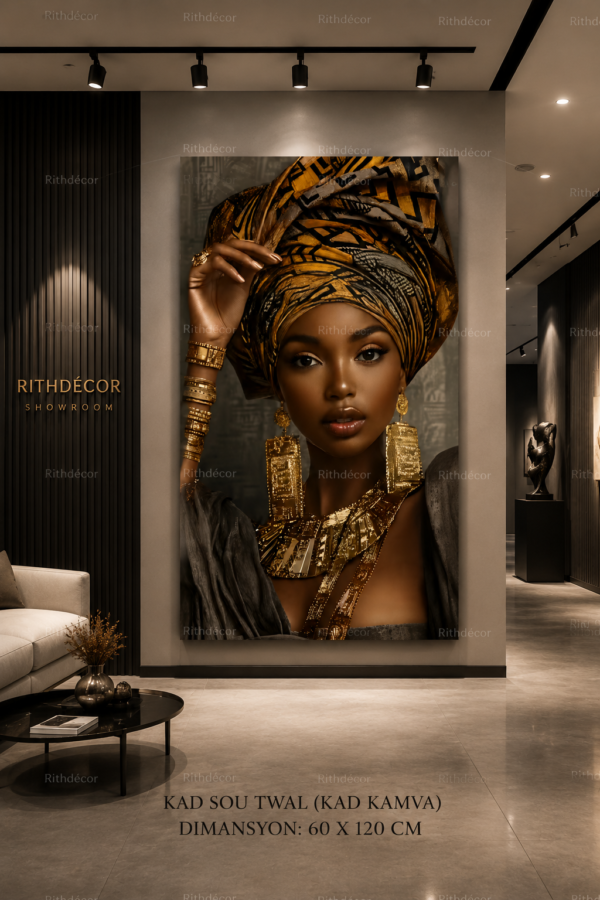 Élégance Africaine – Cadre sur Toile (canva) 60 x 120 cm