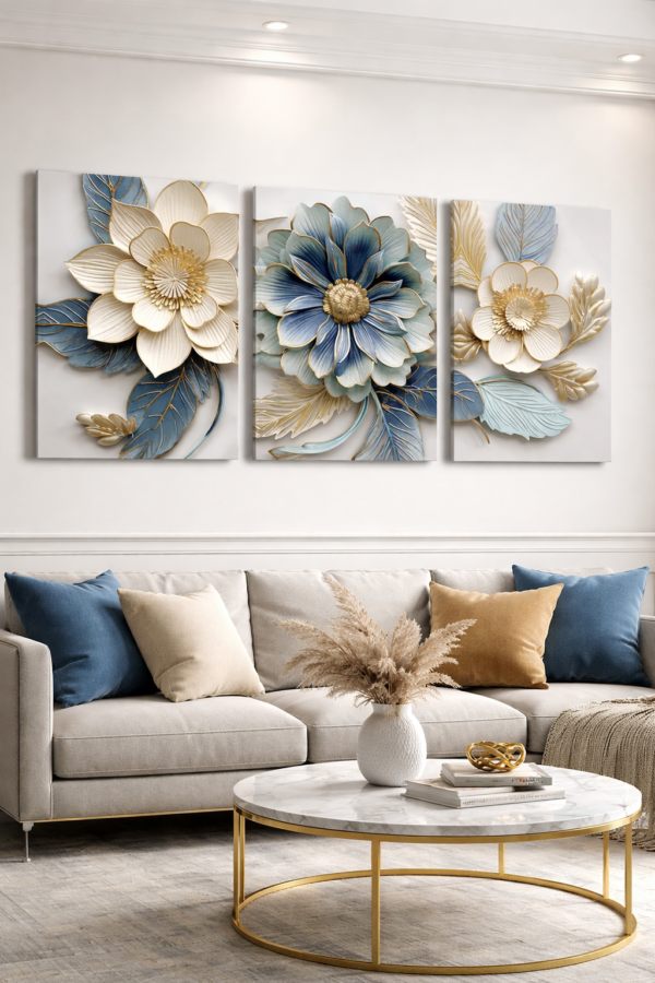 C9A1BB6C-DC15-42AF-886E-54087CDD9940 Cadre Décoratif Floral Moderne sur Toile Canvas 50 x 70 cm
