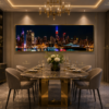 D934E614-A86F-4181-80E6-1BAB1127097E Cadre Décoratif Panorama Urbain – Cristal Porcelaine Effet Diamant – 60 x 120 cm