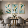 E8DE9154-2B5A-407E-91B2-0D15B388C708 Ensemble de 3 Cadres Décoratifs Abstraits en Cristal Porcelaine – 50 x 70 cm
