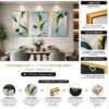 F3B4ED9F-BB7F-457F-834C-56CC31AC0216 Ensemble de 3 Cadres Décoratifs Abstraits en Cristal Porcelaine – 50 x 70 cm