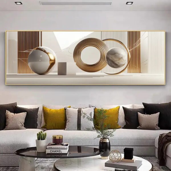Cadre Décoratif Abstrait Luxe – 60 x 40 cm | Cristal Porcelaine