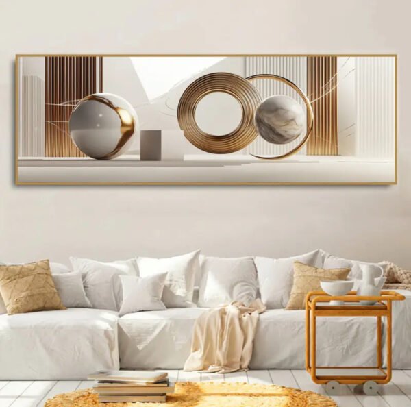 Cadre Décoratif Abstrait Luxe – 60 x 40 cm | Cristal Porcelaine