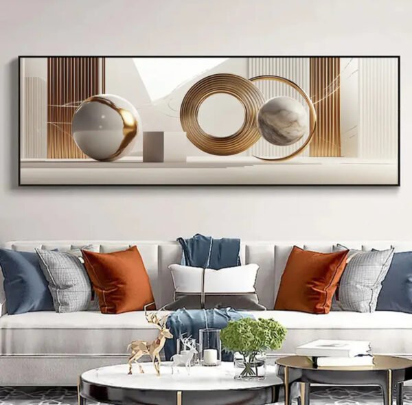 Cadre Décoratif Abstrait Luxe – 60 x 40 cm | Cristal Porcelaine