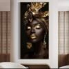 Cadre Décoratif Femme Africaine Élégance Royale – 60 x 120 cm