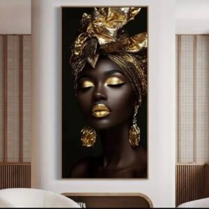 IMG_8842 Cadre Décoratif Femme Africaine Élégance Royale – 60 x 120 cm
