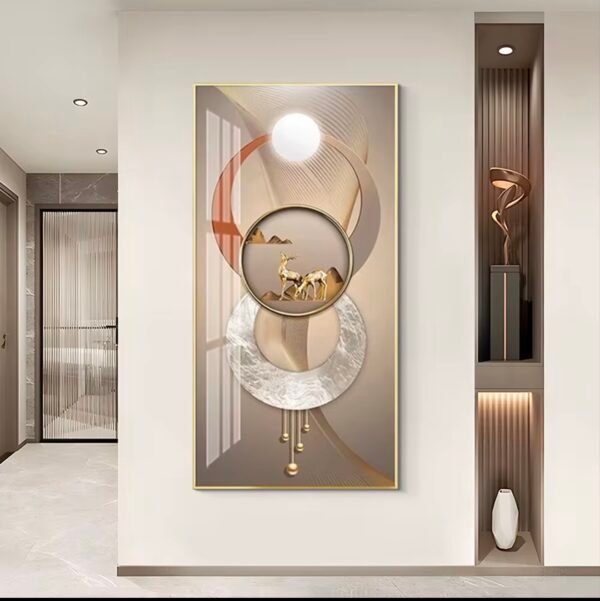 Screenshot Cadre Décoratif Abstrait Luxe en Cristal Porcelaine – 60 x 120 cm – Cadre Doré