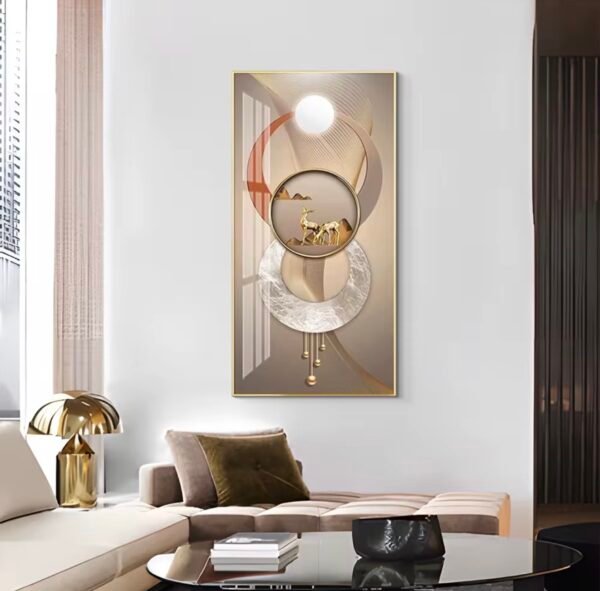 Screenshot Cadre Décoratif Abstrait Luxe en Cristal Porcelaine – 60 x 120 cm – Cadre Doré