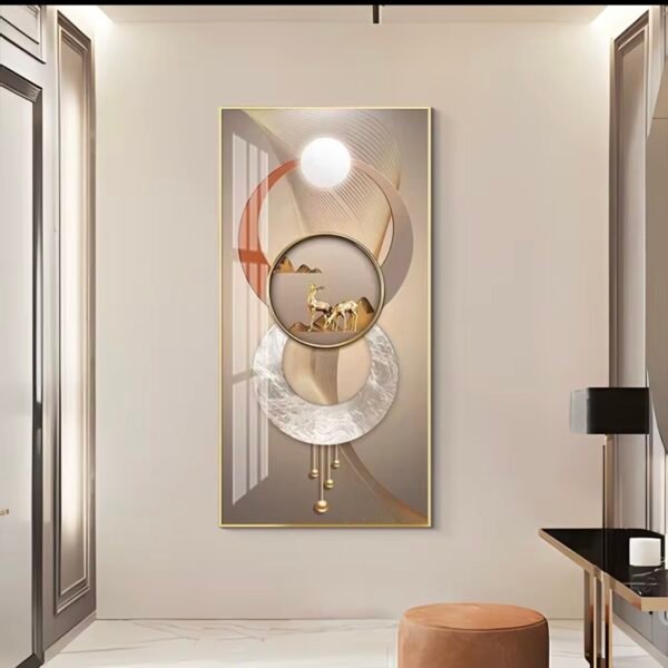 Screenshot Cadre Décoratif Abstrait Luxe en Cristal Porcelaine – 60 x 120 cm – Cadre Doré