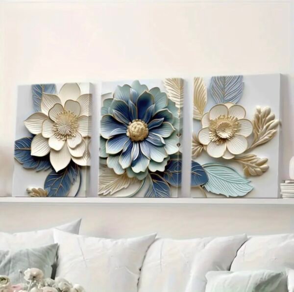 Screenshot Cadre Décoratif Floral Moderne sur Toile Canvas 50 x 70 cm
