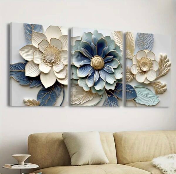 Screenshot Cadre Décoratif Floral Moderne sur Toile Canvas 50 x 70 cm