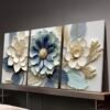 Screenshot Cadre Décoratif Floral Moderne sur Toile Canvas 50 x 70 cm