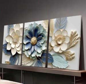 Screenshot Cadre Décoratif Floral Moderne sur Toile Canvas 50 x 70 cm