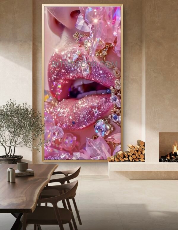 aff01810-f356-11f0-97db-41c9242e5572 Cadre Rose Très Élégant en Cristal et Porcelaine