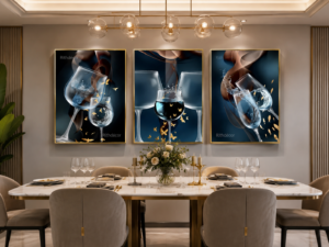 0659D1F7-2663-40BC-A151-2F405FF4739B Ensemble de 3 Cadres Décoratifs Modernes – Verres à Vin en Cristal Porcelaine – 50 × 70 cm