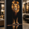 0CF70632-E7BA-4A43-92BD-E77983989FA6 Lion Majestueux – Tableau Décoratif sur Toile | Canvas Wall Art Moderne | Noir et Or | 60 × 120 cm | RithDecor
