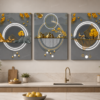 181D8A9E-4862-4BA9-A9CD-1E98B2A80F40 Cadre Décoratif Moderne – Toile Canvas Encadrée – Paysage Abstrait de Luxe – 45 × 60 cm – Gris Ardoise, Gris Bleu, Or et Blanc Cassé