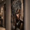 231F6FA0-EC79-4C95-871C-1C2C50ABCA50 Art mural 1 pièce – Femme Africaine Élégante | Décoration Murale en Métal | Tableau Vertical Moderne | 60 × 120 cm | Rithdecor