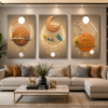 23A73EC5-6939-4192-92CE-CC4C68F9FA45 Ensemble de 3 tableaux muraux – Collection Art Mural Abstrait – Canvas Premium – 50 × 70 cm