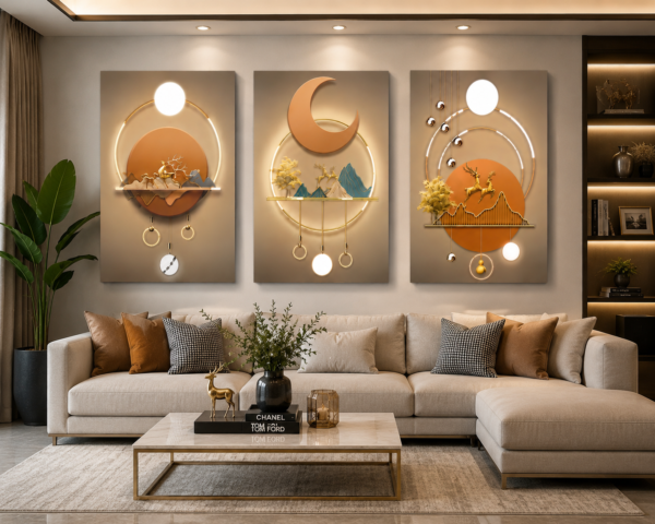 23A73EC5-6939-4192-92CE-CC4C68F9FA45 Ensemble de 3 tableaux muraux – Collection Art Mural Abstrait – Canvas Premium – 50 × 70 cm