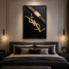 1 PCS  Art Éméral – Inspiration Yves Saint Laurent – Cadre Décoratif en Cristal Porcelaine 50 × 70 cm – Art Mural Luxe
