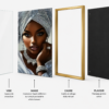 1 PCS Art Mural – Cadre Décoratif en Cristal Porcelaine 50 × 70 cm – Encadrement Noir ou Doré – Art Mural de Luxe