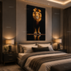 2994EB13-7DDA-45E1-9761-787BD1D5B6CA Lion Majestueux – Tableau Décoratif sur Toile | Canvas Wall Art Moderne | Noir et Or | 60 × 120 cm | RithDecor