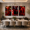 2DAA996B-7063-449F-A257-4E1CA06B2ECE Ensemble de 3 Tableaux Toile Canvas – Ambiance Romantique Rouge | Décoration Murale Moderne – 50 × 70 cm