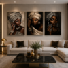 2F00AE16-64D4-45F0-A354-77A28F979E12 Ensemble de 3 tableaux sur toile – Femmes africaines élégantes – 18 × 24 pouces