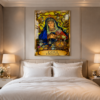 390594E3-A4C3-4DE5-9660-508E3DF57115 Cadre décoratif Ezili Fréda – Cristal Porcelaine – 45 × 60 cm – Encadrement Doré