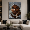 1 PCS Art Mural – Cadre Décoratif en Cristal Porcelaine 50 × 70 cm – Encadrement Noir ou Doré – Art Mural de Luxe